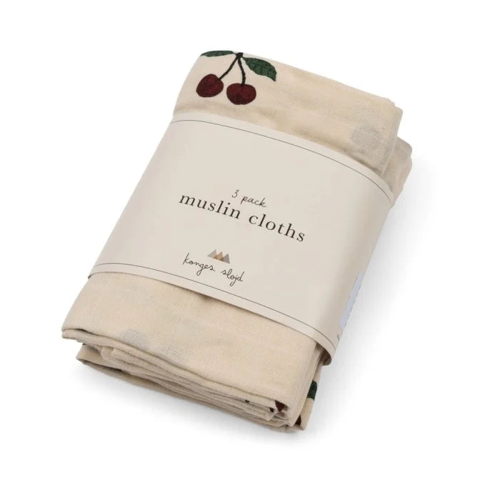 Stor Muslinfilt, 115 cm, Ma Grande Cerise - Konges Sløjd