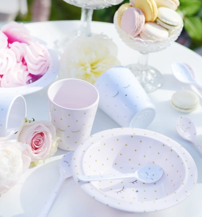 Mugg Baby, Vit/Silver Prickar - Livly