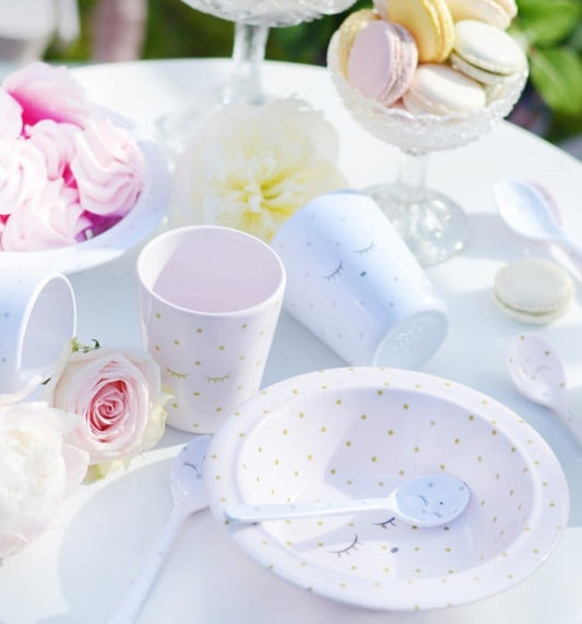 Mugg Baby, Vit/Silver Prickar - Livly