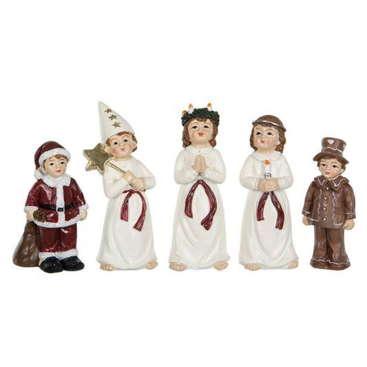 Luciatåg 5st Mix, Poly, Liten 6,5 cm - A Lot Decoration