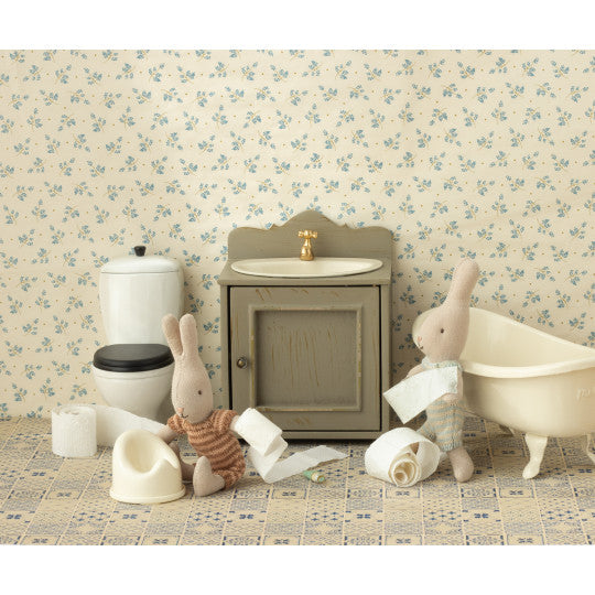 Miniatyr, Badrumshandfat, Grå - Maileg