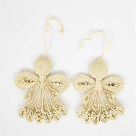Juldekoration Quilled Änglar 2-pack - Afroart