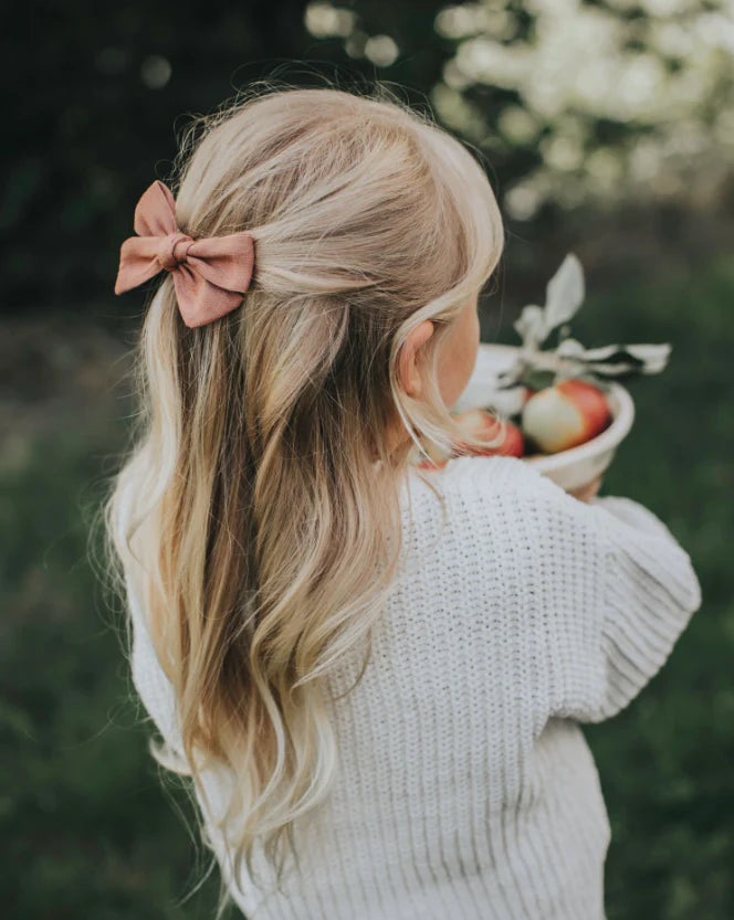 Ester Linen Rosett 9 cm, Rost - Liv & Loke