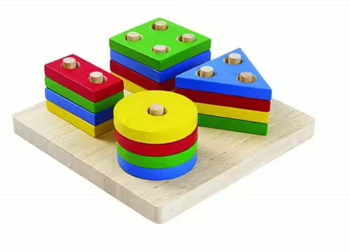 Sorteringspussel av trä, Pedagogisk barnleksak - PlanToys