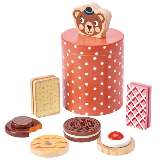 Låtsasmat, Kakburk i Trä, Teddy - Tender Leaf Toys