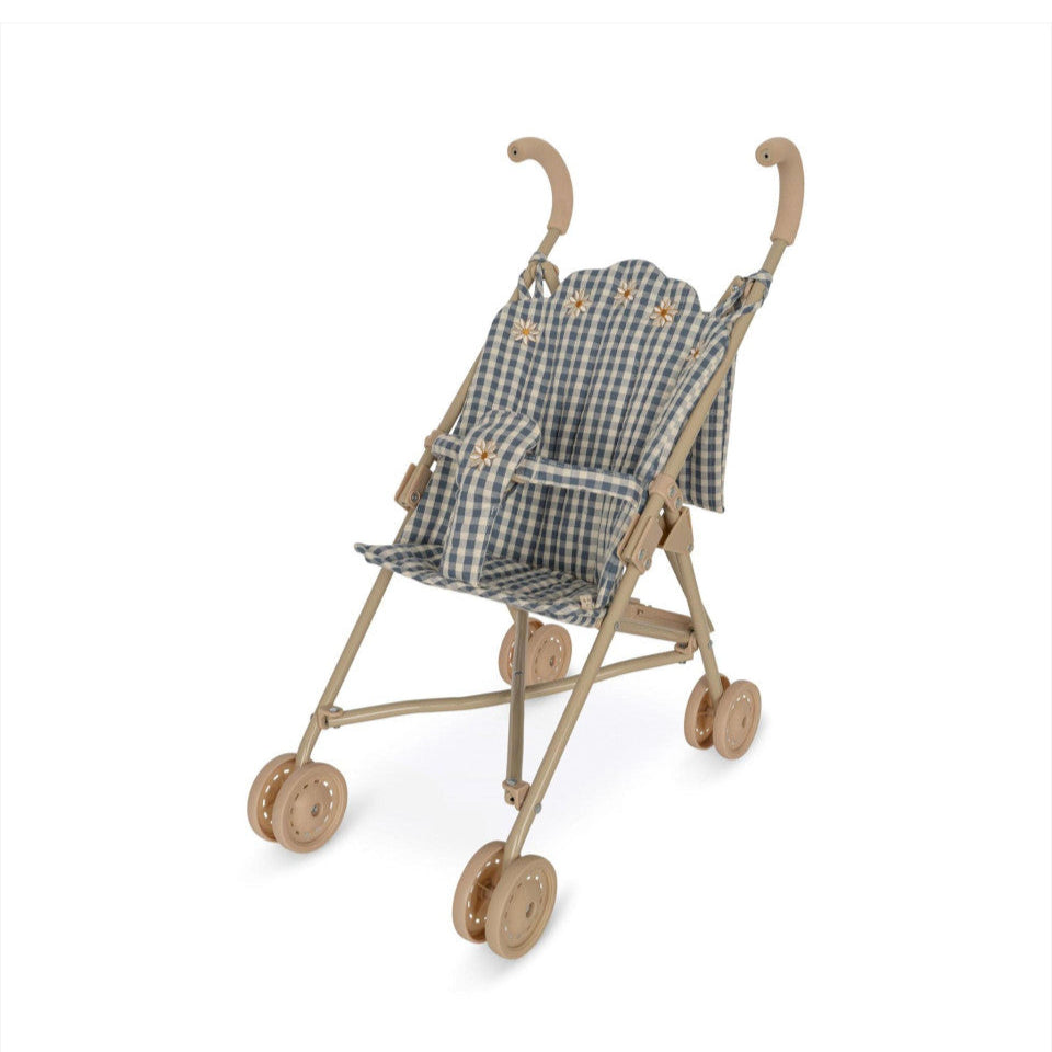 Sulky för Dockor, Captains Blue Check - Konges Slöjd