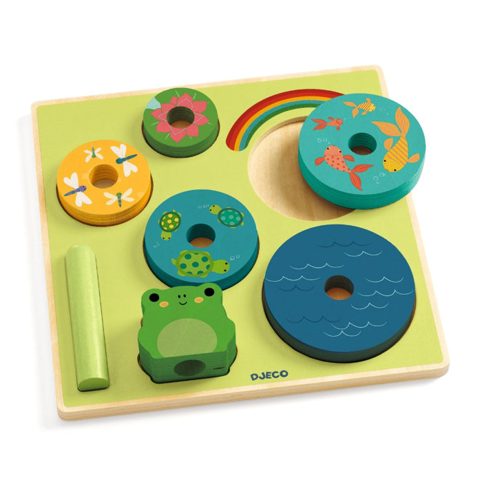 Puzz & Stack, Rainbow, 2-i-1 Stapeltorn och Pussel