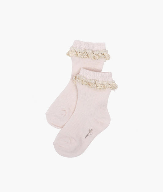 Lace Socks, Pink