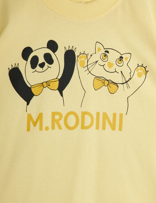Panda & Cat T-shirt, Chapter 1, Gul - Mini Rodini