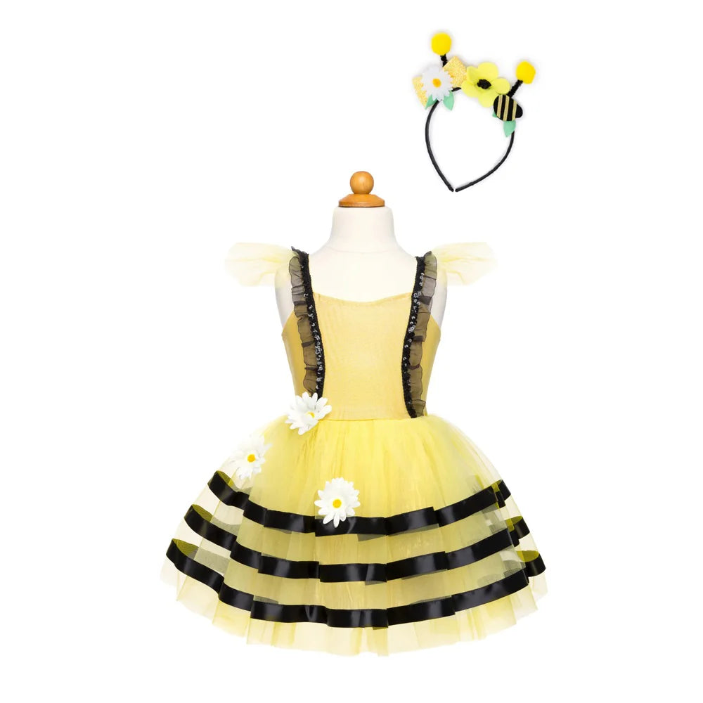 Bumble Bee Dress with Headband/Humla Klänning med Hårband - Great Pretenders