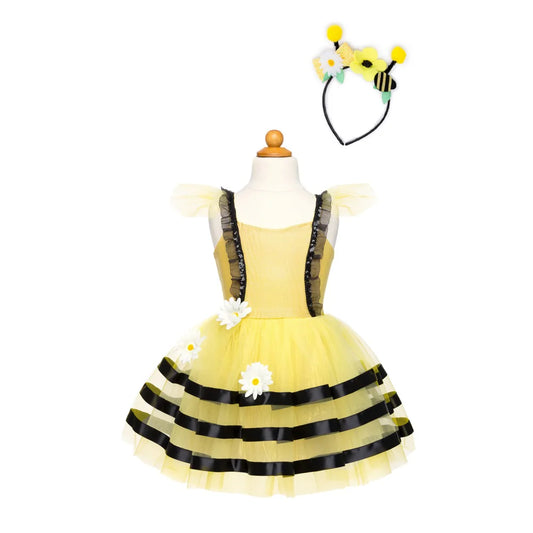 Bumble Bee Dress with Headband/Humla Klänning med Hårband - Great Pretenders
