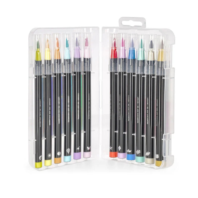 Brush Markers Set Med 12 St., Pastellfärger