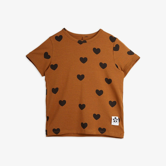 Basic hearts ss tee brown