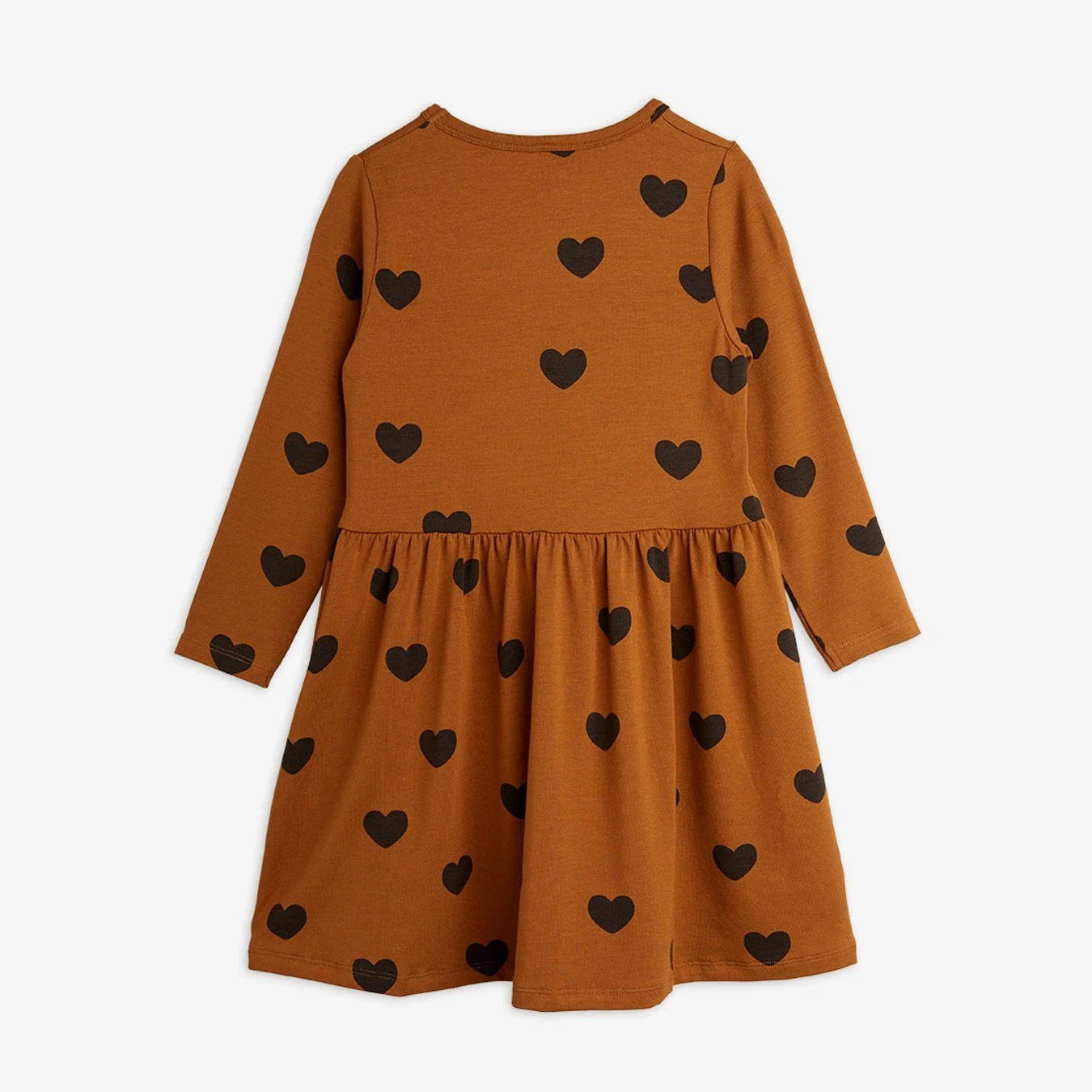 Basic Hearts LS Dress, Brown