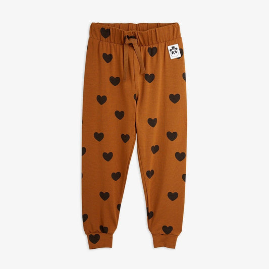 Basic hearts jersey trousers Brun