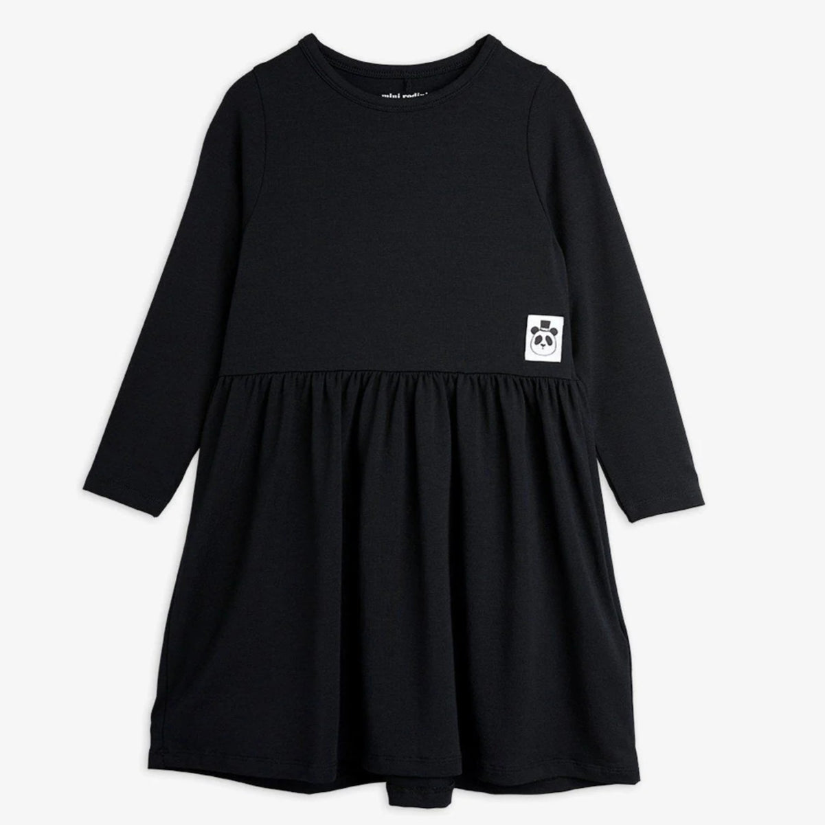 Basic Långärmad Klänning, Svart - Mini Rodini