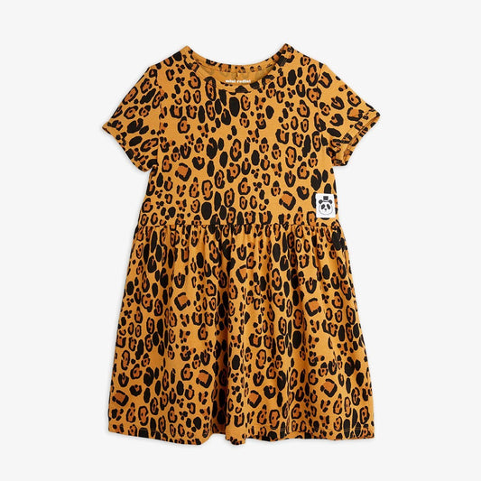 Basic leopard ss dress Beige