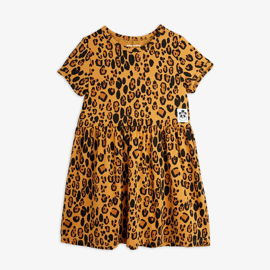 Basic Leopard SS Dress, Beige