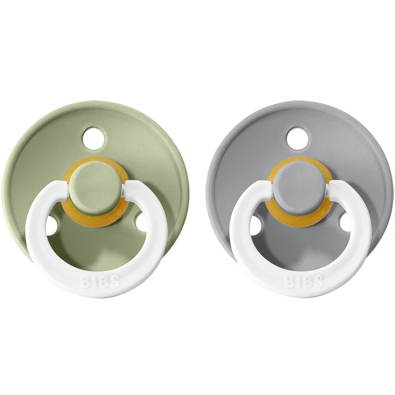 Nappar, 2-pack, Size 3, BIBS Colour Latex, Sage GLOW/Cloud GLOW