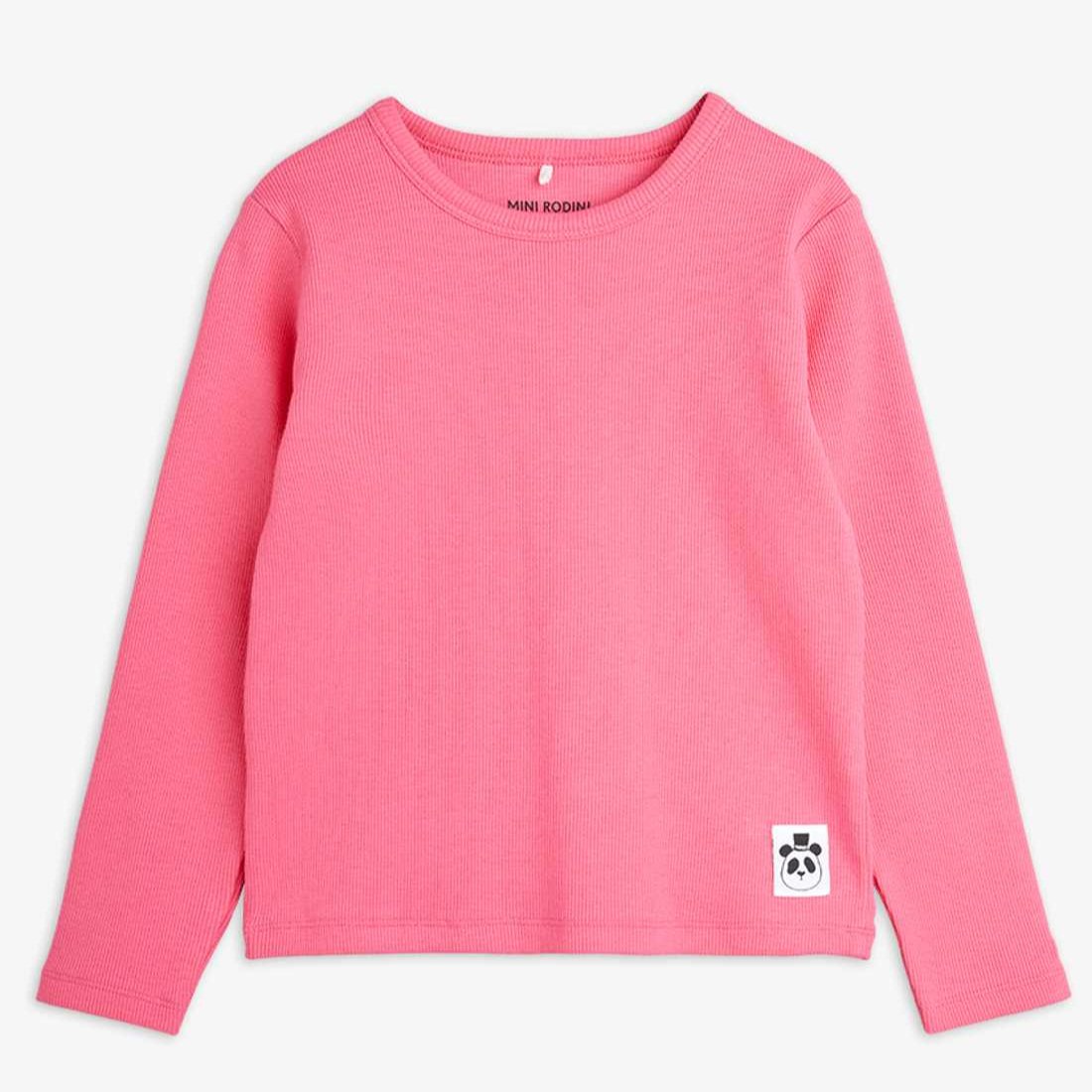 Solid rib ls tee pink