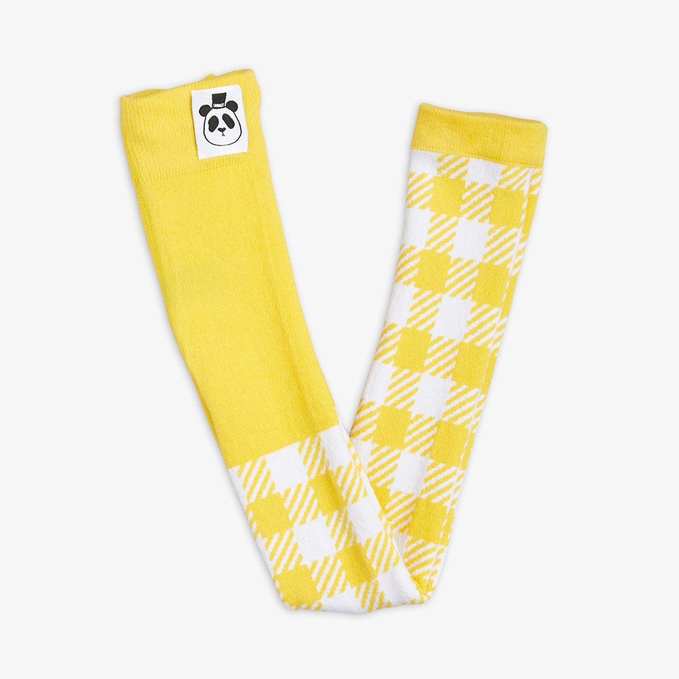 Gingham check leggings Yellow