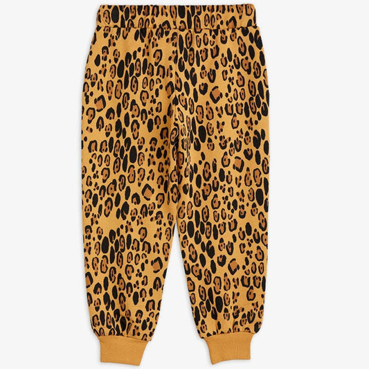 Basic Leopard Sweatpants, Beige - Mini Rodini