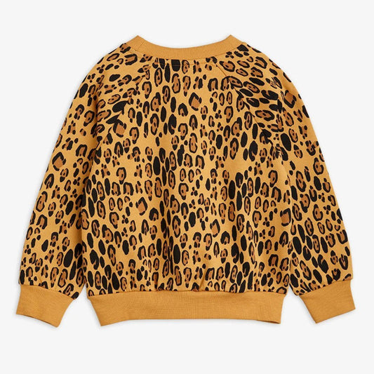 Basic Leopard Sweatshirt, Beige - Mini Rodini