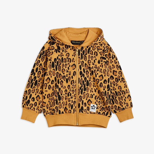 Basic leopard zip hoodie