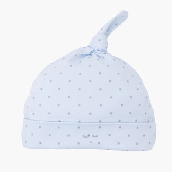 Babymössa, Saturday Tossie Hat, Blå/Silver Prickar - Livly