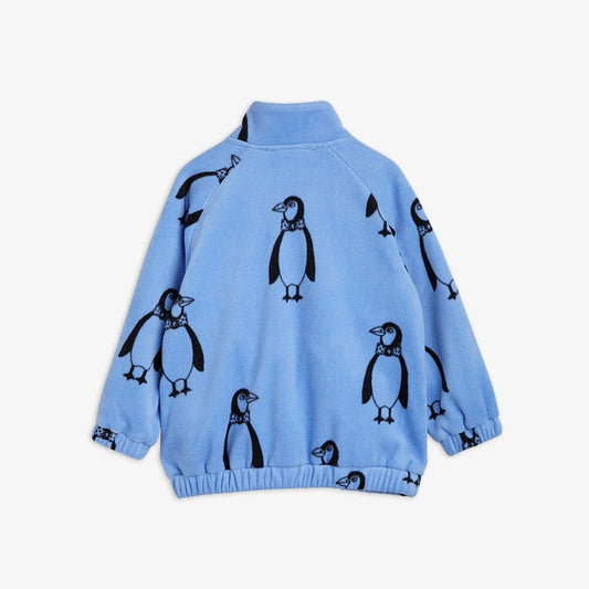 Penguin Fleece Jacka, Blå - Mini Rodini