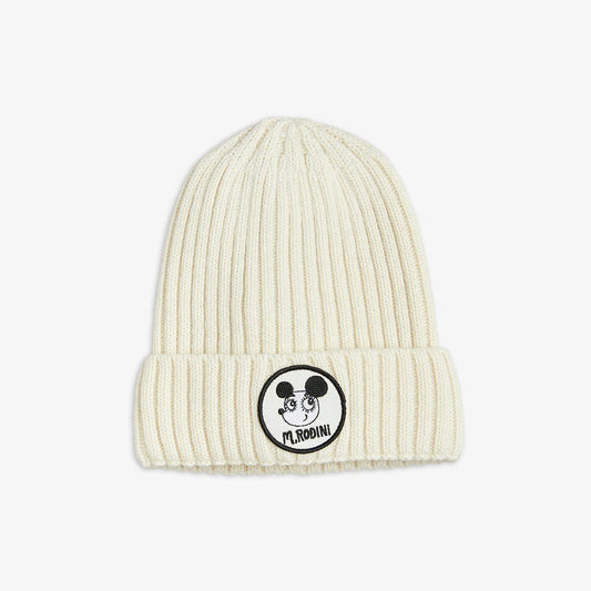 Knitted Soft Wool Beanie, White