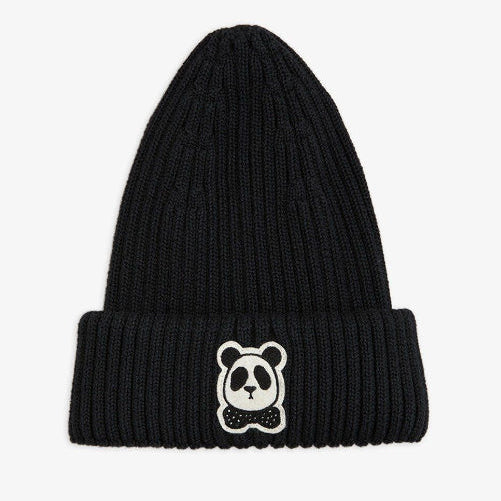 Barnmössa, Panda Beanie, Svart - Mini Rodini