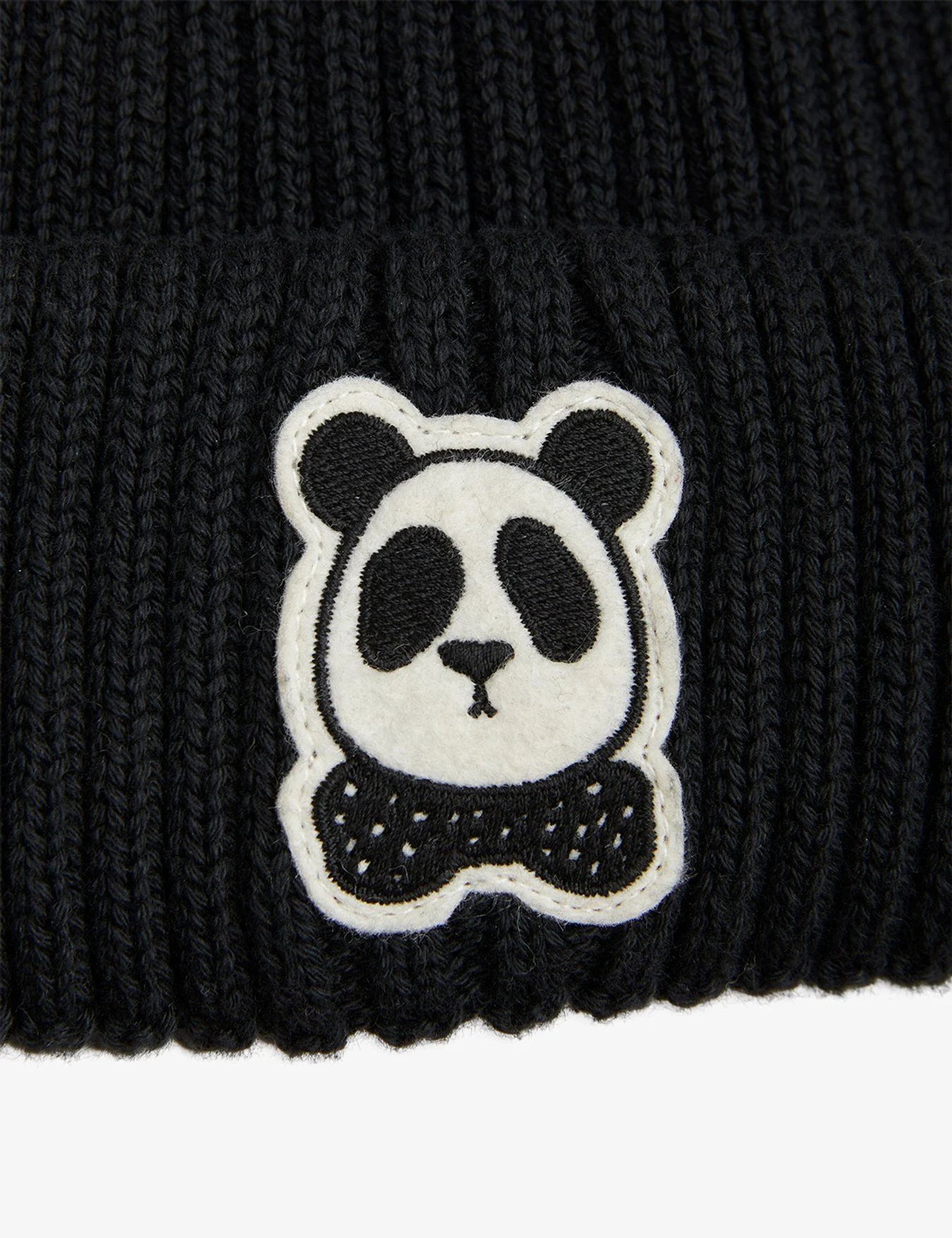 Barnmössa, Panda Beanie, Svart - Mini Rodini