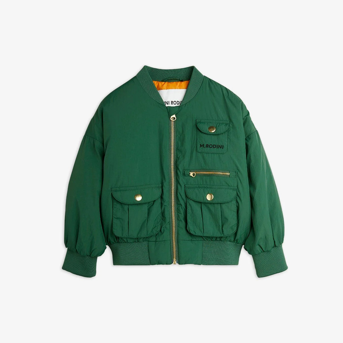 Nylon baseball jacket Green