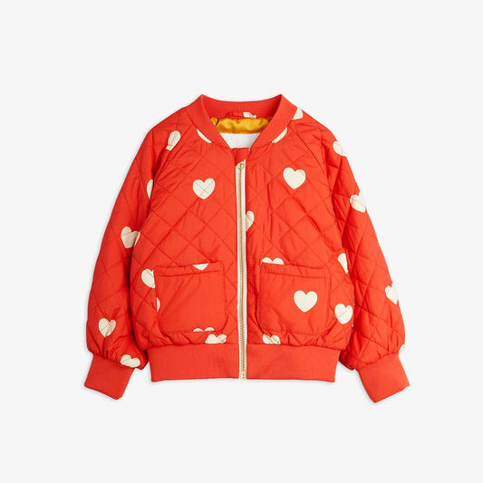 Hearts aop baseball jacket Red