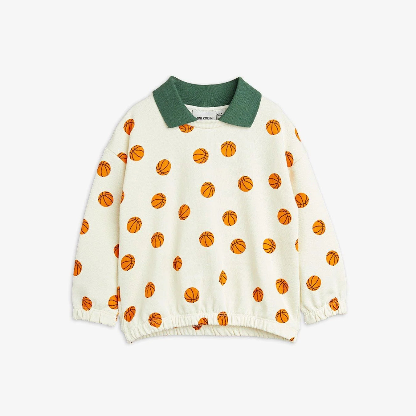 Basketball AOP Collar Sweatshirt, Offwhite