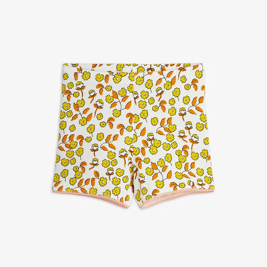 Flowers aop lace edge shorts Multi