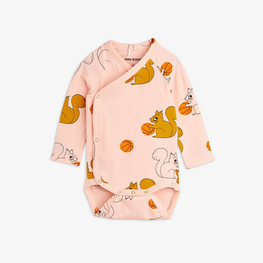 Squirrels AOP Wrap Body, Pink