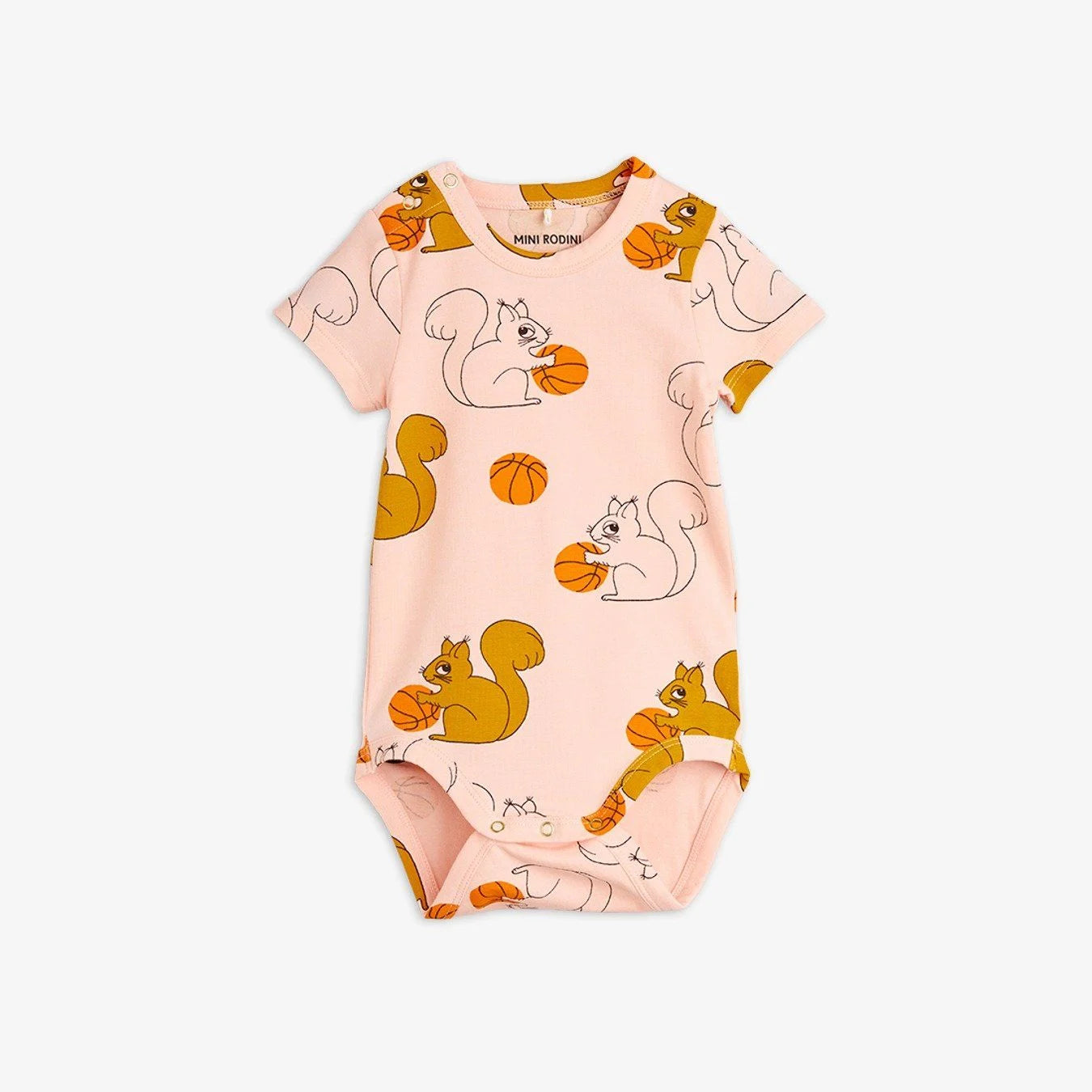 Squirrels AOP SS Body, Pink