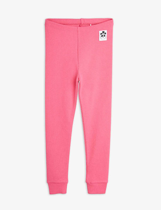 Solid rib leggings Pink