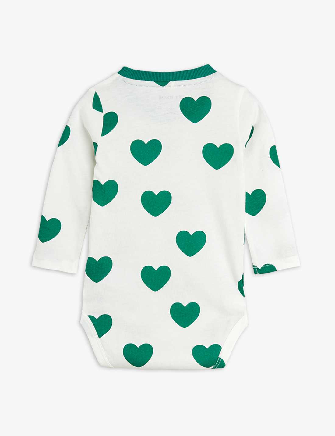 Hearts AOP LS Body, Green