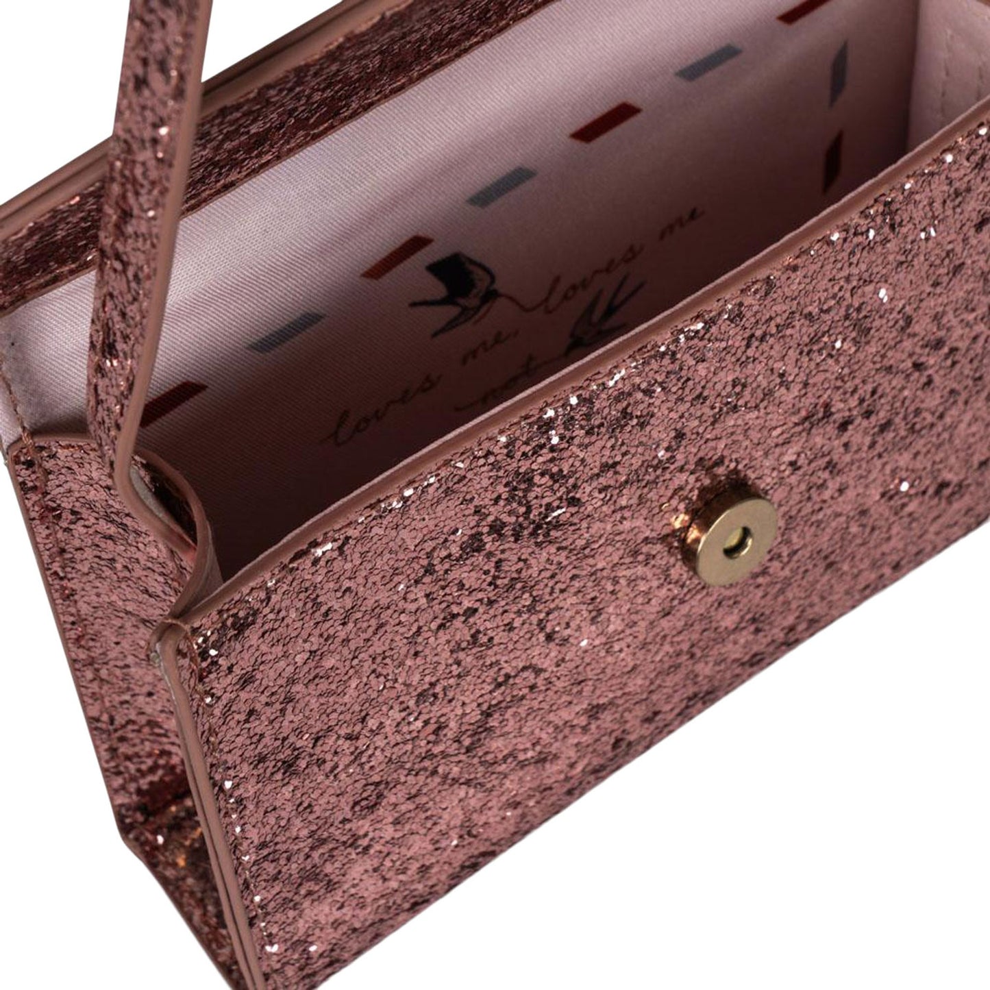 Axelremsväska Rosa Glitter, Love Letter - Konges Sløjd