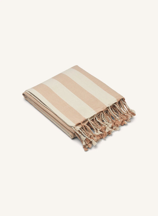 Strandhandduk, Mona Y/D Stripe, Sorbet Rose/Creme de la Creme - Liewood
