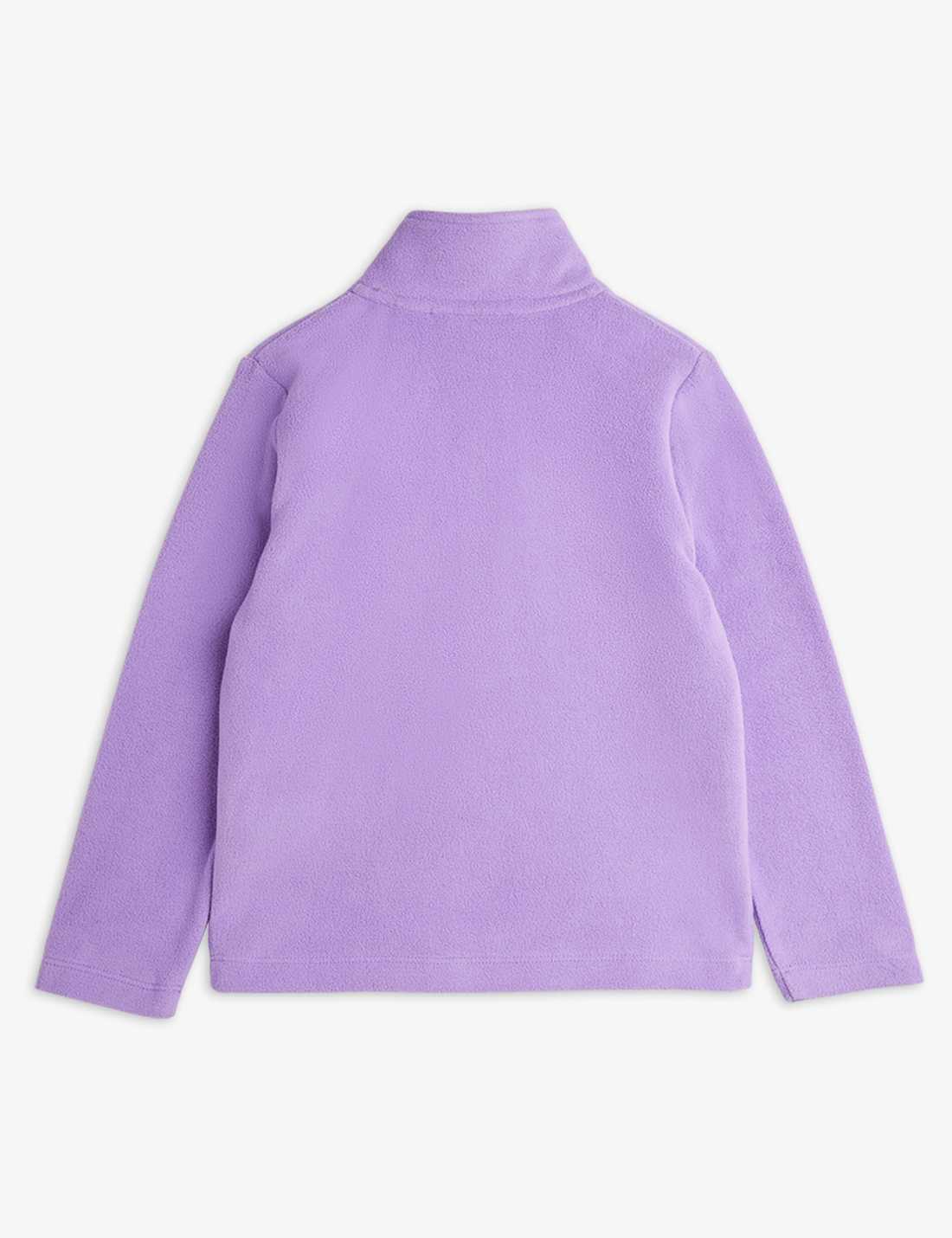 Winter Flowers Micro Fleece Zip Ls Tee, Lila - Mini Rodini