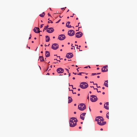 Babyset, Squiggly Cats, Rosa - Mini Rodini