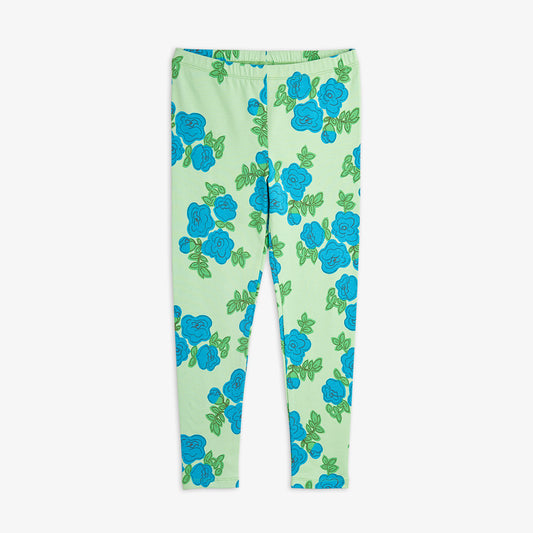 Leggings, Blue Roses/Grön - Mini Rodini