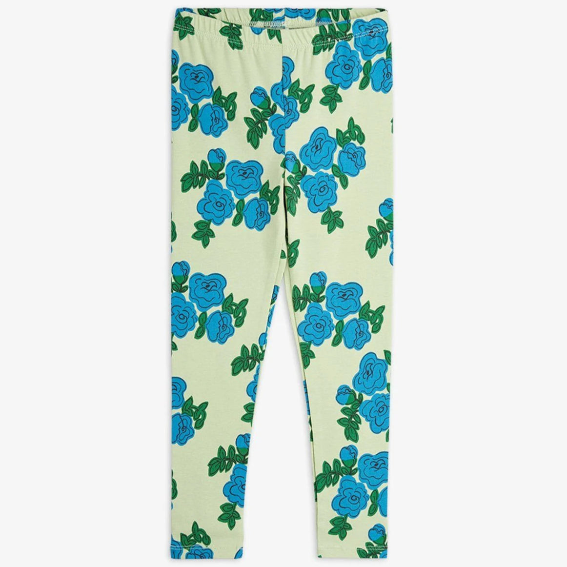 Blue roses leggings, Grön, Strl 80/86 - Mini Rodini