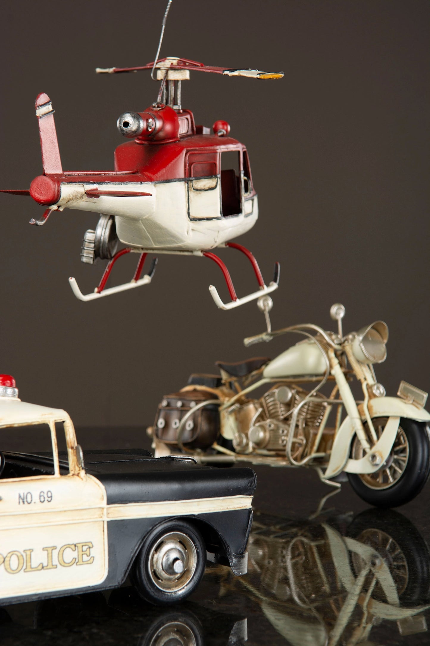 Polisbil Prydnad Metall Svart, A Lot Decoration