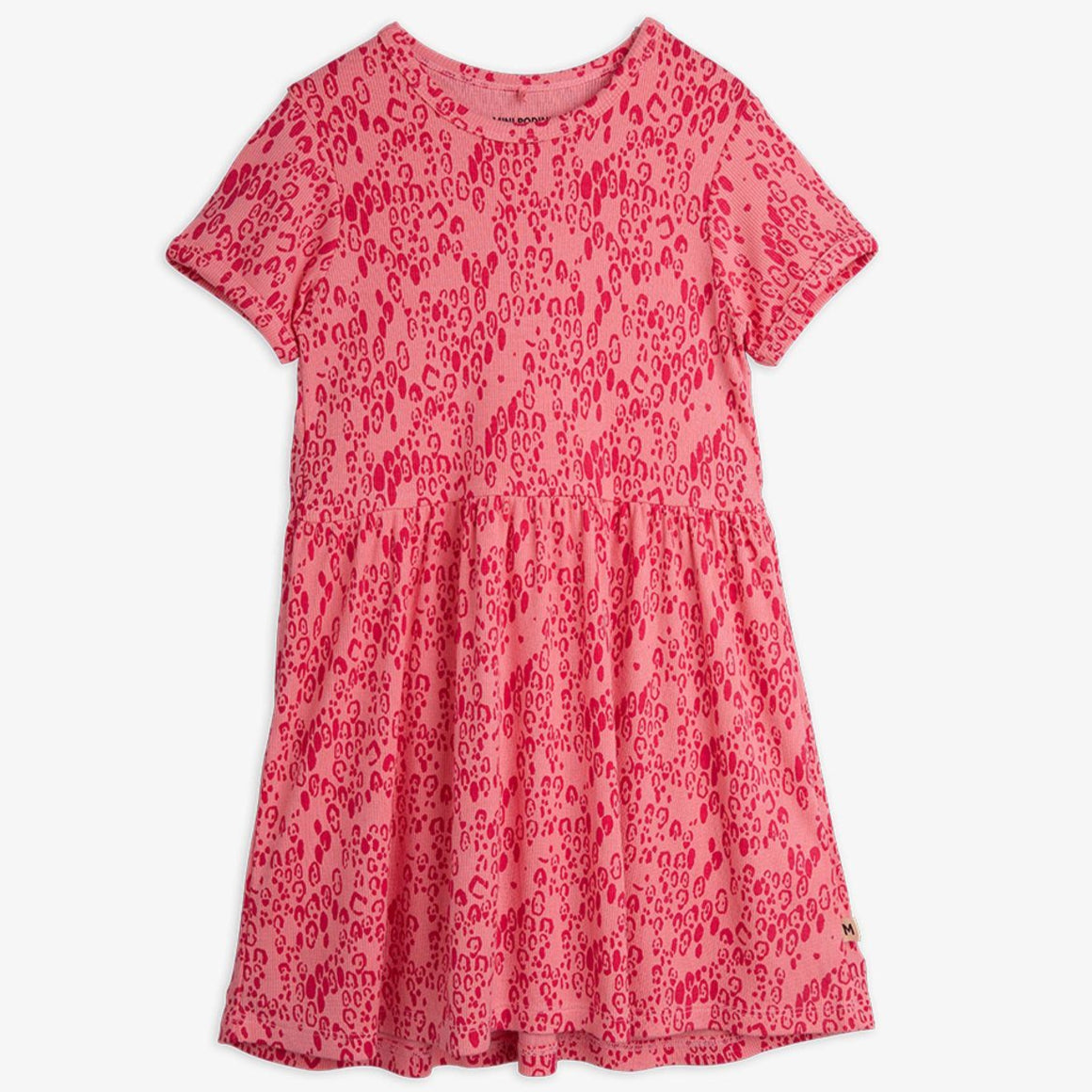 Kortärmad Klänning, Mini leopard, Limited Stock, Rosa - Mini Rodini