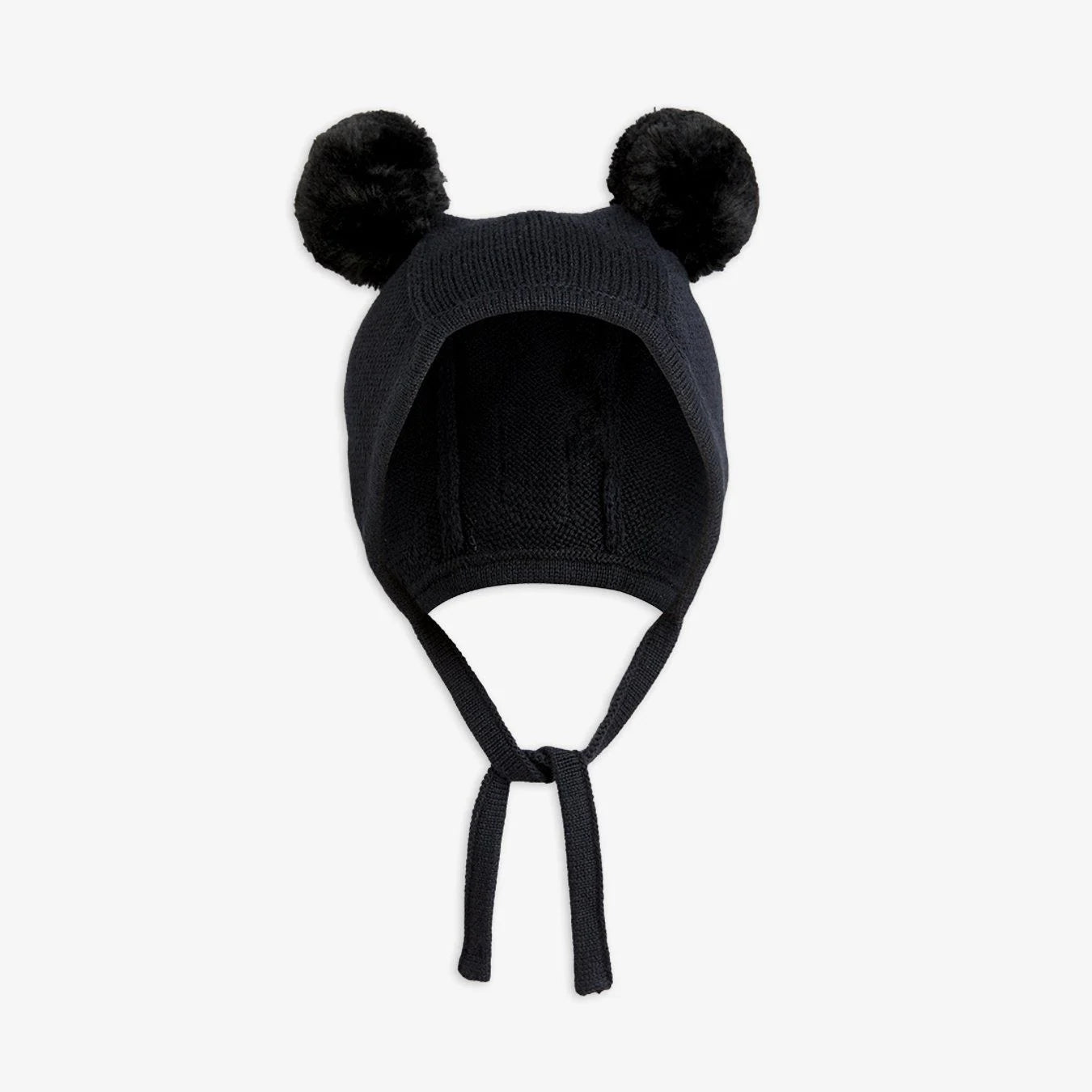 Babymössa, Fine Knit Baby Hat, Svart - Mini Rodini